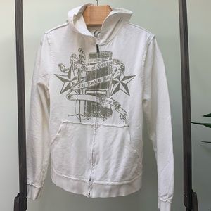 Guess | Cream White Hoodie 100% Cotton | Size S